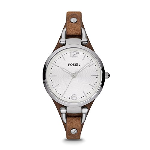 Fossil Women's ES3060 Georgia Three Hand Tan Leather Strap Watch, Only $53.83, free shipping