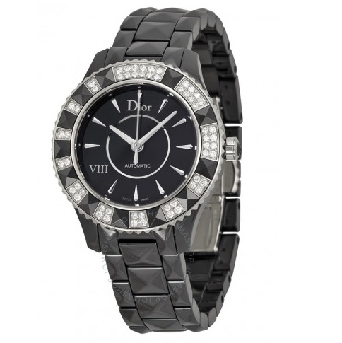 DIOR VIII Automatic Diamond Black Ceramic Ladies Watch Item No. CD1235E0C001, only $2495.00, free shipping after using coupon code
