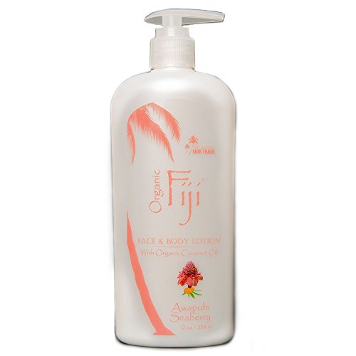 Organic Fiji Moisturizing Face and Body Organic Coconut Oil Lotion Awapuhi Seaberry 12 Ounce, Only $12.35, free shipping after using SS