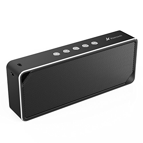 Honstek K7 Bluetooth Portable Wireless Speaker with Built-in Mic and TF Card Dual-Driver Speaker with Superior Sound for iPhone iPad PC Laptop (Black), Only $9.99
