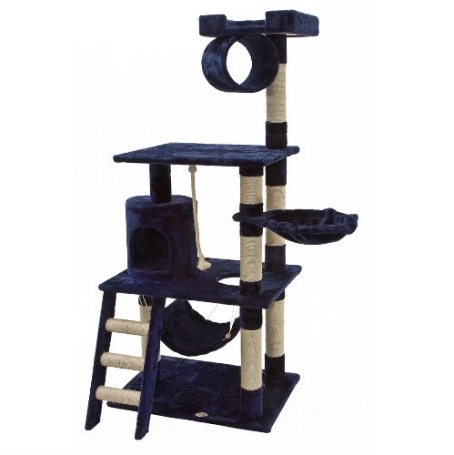 Go Pet Club 62-Inch Cat Tree, Blue, Only $53.79, free shipping after clipping coupon