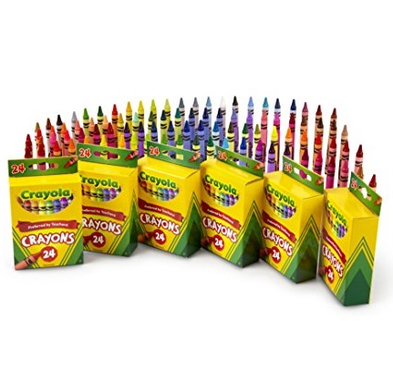 Crayola 绘儿乐 可水洗蜡笔，24支/盒，共6盒，原价$17.99，现仅售$9.48