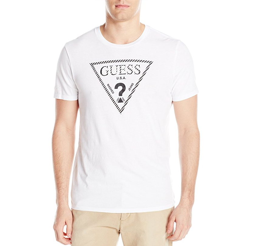 GUESS Men's Caged Logo Triangle T-Shirt only $8.53