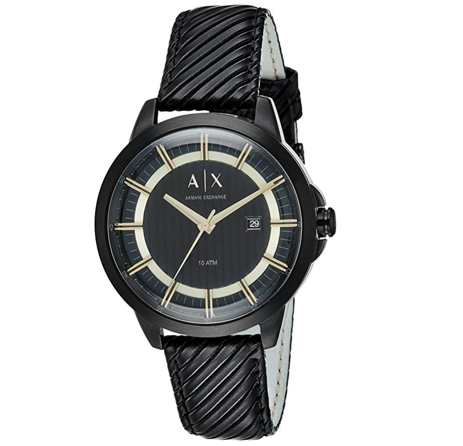 Armani Exchange Men's AX2266 Black Leather Watch only $73.98