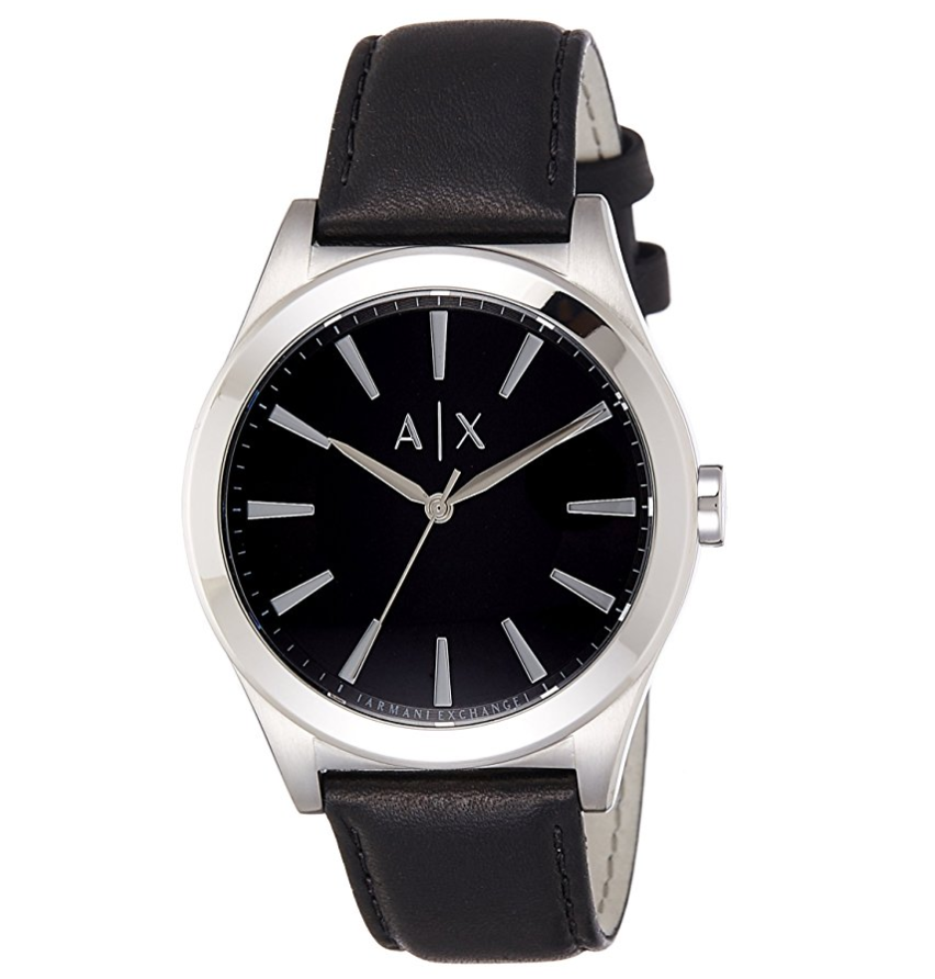 Armani Exchange Men's AX2323 Black Leather Watch only $59.99