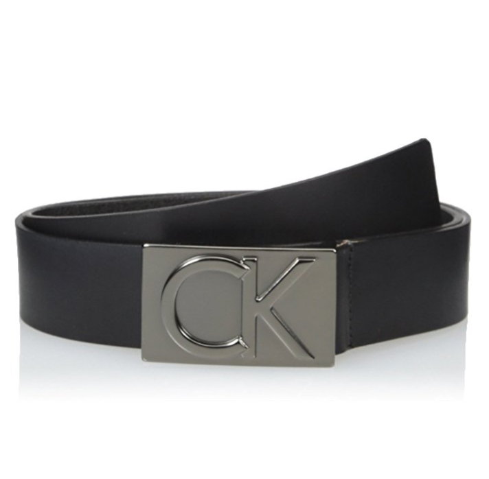 Calvin Klein Men's 38mm Flat Strap Smooth, Matte Leather Belt, only $26 ...