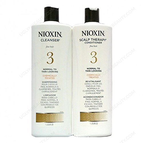 Nioxin System 3 Cleanser & Scalp Therapy Conditioner Treated Hair Set Duo 33.8 oz, Only $28.65, free shipping