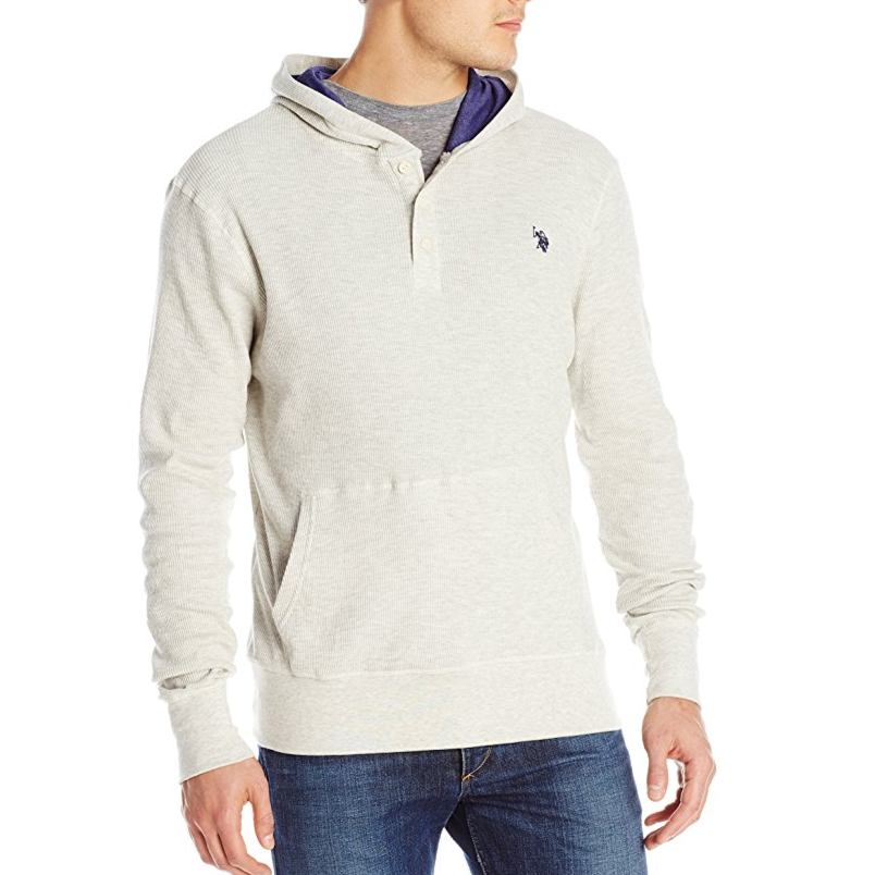 U.S. Polo Assn. Men's Long Sleeve Solid Thermal Hoodie only $16.72
