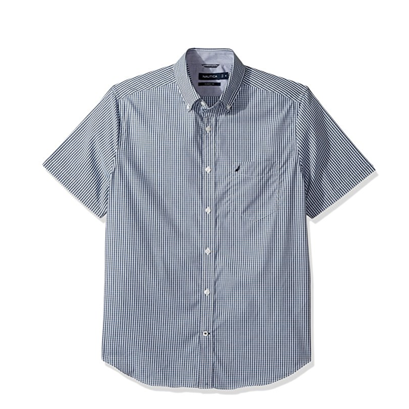 Nautica Men's Short Sleeve Classic Fit Wrinkle Resistant Button Down Shirt only $14.64