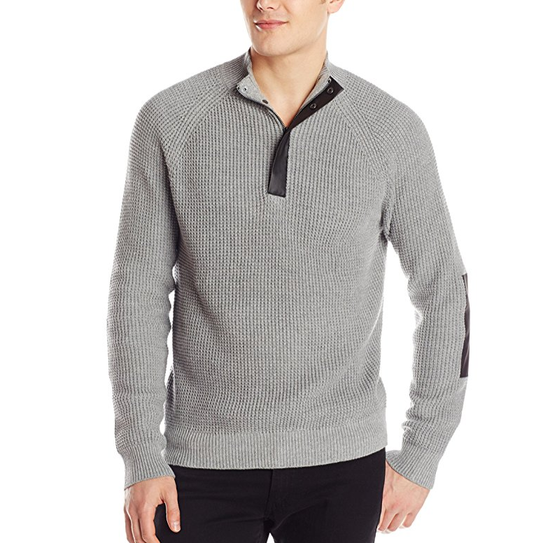 Kenneth Cole Men's Half Zip Sweater with Coating only $14.98