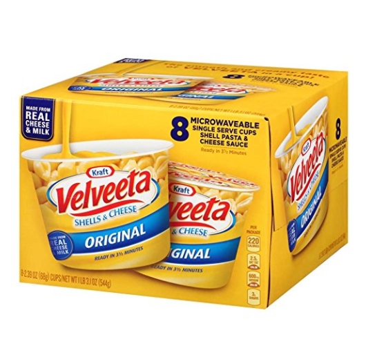 Velveeta Shells & Cheese Pasta, Original, Single Serve Microwave Cups, 8 Count only $5.20