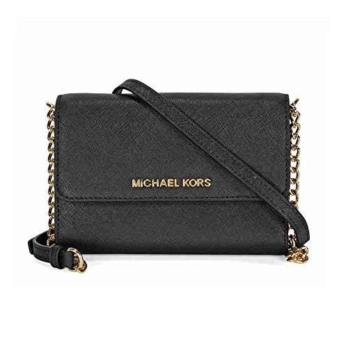 MICHAEL Michael Kors Women's Jet Set Large Phone Cross Body Bag, Black, One Size, Only $109.88, free shipping