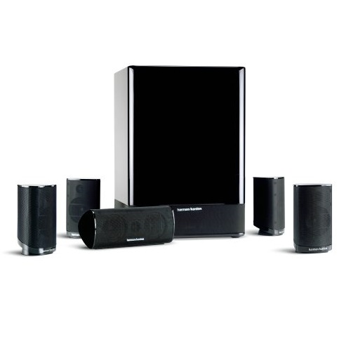 Harman Kardon HKTS-15 5.1 High-Performance, 6-Piece Home Theater Speaker System (Black Gloss) (Discontinued by Manufacturer), Only $129.00, free shipping
