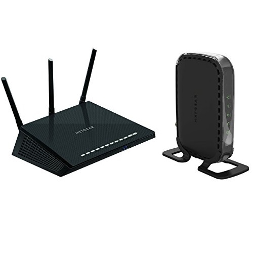 NETGEAR Nighthawk R6700-100NAS AC1750 Smart Dual Band Wi-Fi Gigabit Router and CM400 (8x4) Cable Modem DOCSIS 3.0, Only $99.98, free shipping