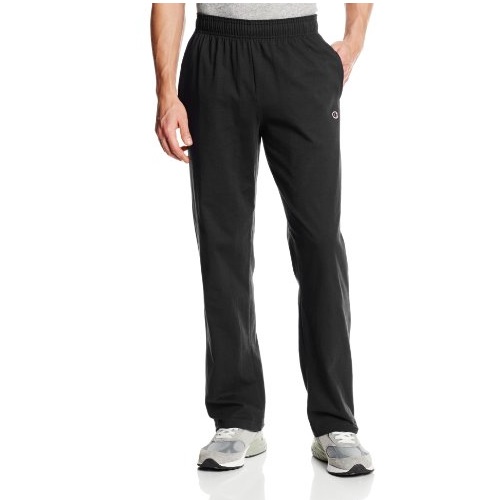 Champion Men's Authentic Open Bottom Jersey Pant, Medium - Black, Only $9.99