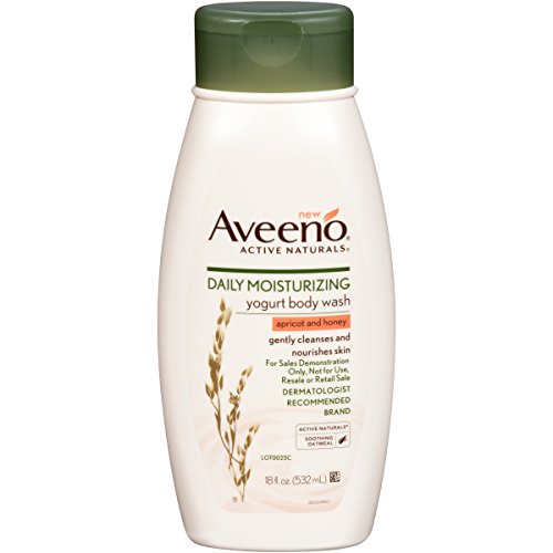 Aveeno Active Naturals Daily Moisturizing Body Yogurt Body Wash, Apricot And Honey, 18 Oz. (Pack of 3), Only $19.41
