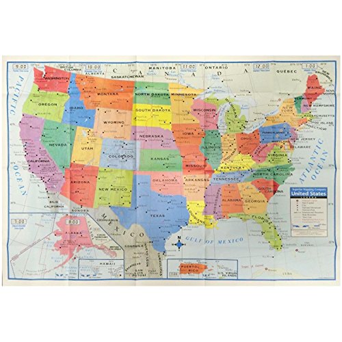 Kappa United States Wall Map USA Poster, Home/School/Office, Only $4.36