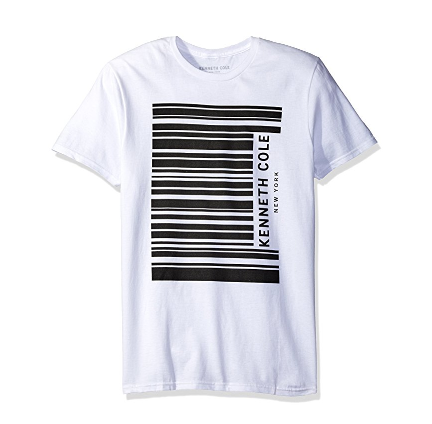Kenneth Cole REACTION Bar Code男T恤,现仅售$8.00, 免运费！
