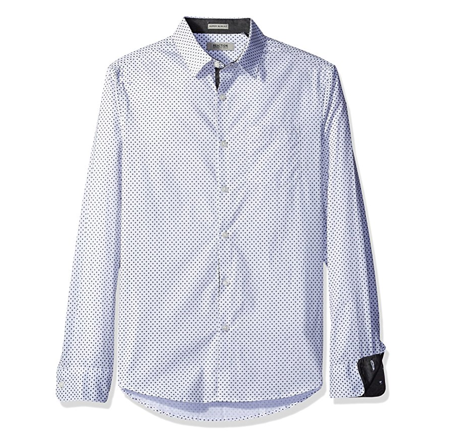 Kenneth Cole REACTION Men's Long Sleeve Slim Diamond Print Shirt only $23.40