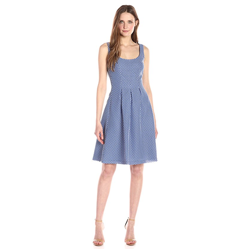 Nine West Women's Sleeveless Pleated Fit and Flare Dress only $24.99