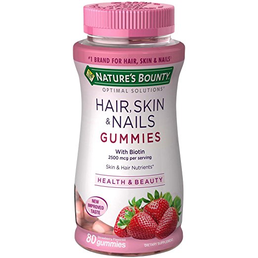 Nature's Brand Bounty Optimal Solutions Hair Skin Nails Gummies, 80 ct, Only $7.19