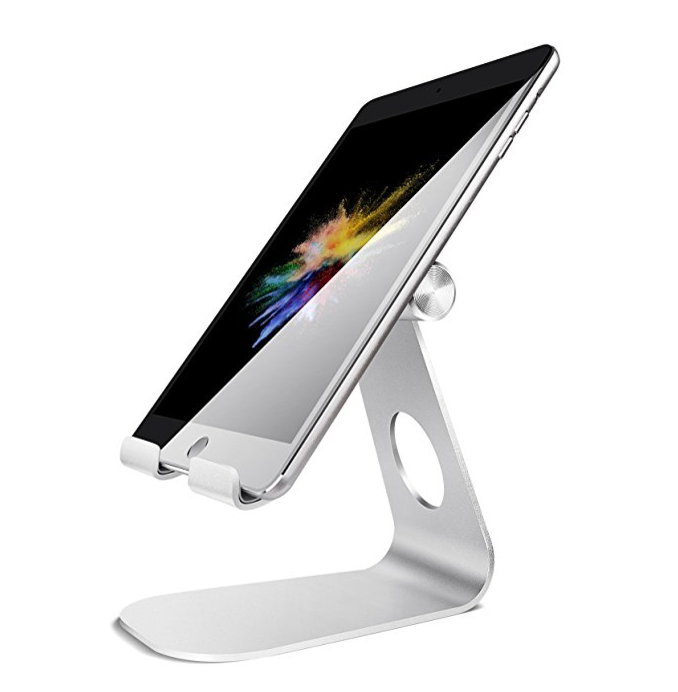 Lamicall iPad Stand : Desktop Stand Holder Dock for new iPad 2017 Pro 9.7, 10.5, Air mini 2 3 4, Kindle, Nexus, Accessories, Tab, E-reader, other Tablets (4-13 inch) - Silver only $18.99