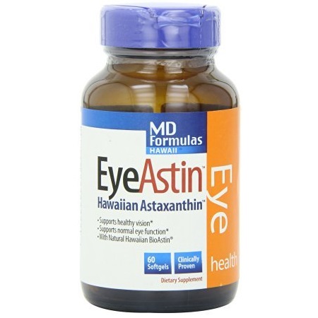 BioAstin Hawaiian Astaxanthin – MD Formulas EyeAstin - 60  gelcaps –  Supports Eye Health Naturally – A Super-Antioxidant Grown in Hawaii, Only $20.52, free shipping after clipping coupon and using