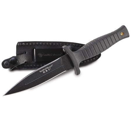 Smith & Wesson H.R.T. SWHRT9B Full Tang Spear Point Fixed Blade Knife PPE Handle, Only $15.99