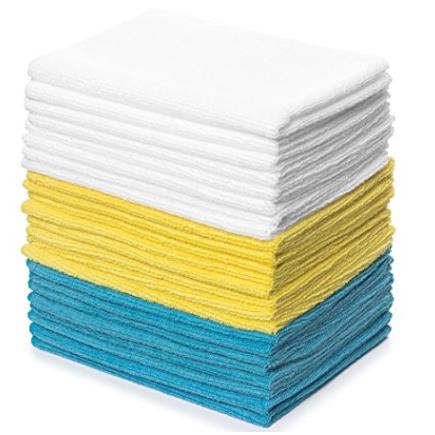 Royal Reusable Microfiber Cleaning Cloth Set - 12 x 16 Inch Microfiber Cloth - 24 Pack Washcloth, Auto Detailing Supplies – Cleaning Rags, Works Great with Windex $10.99