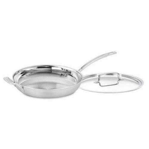 Cuisinart MCP22-30HCN MultiClad Pro Skillet with Helper and Cover, 12-Inch, Only $29.07,  free shipping
