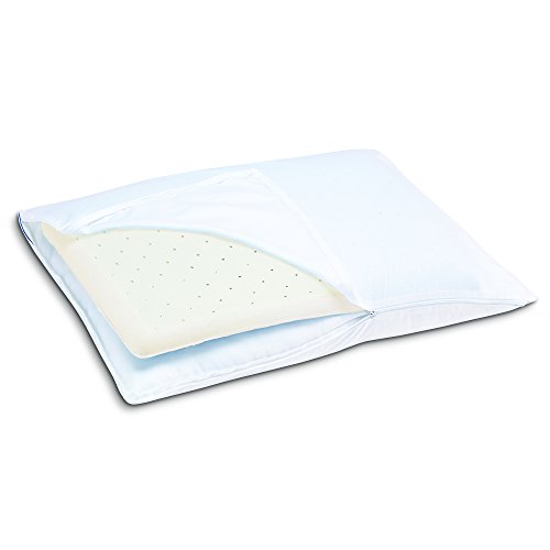 Sleep Innovations 2-in-1 Ventilated Memory Foam and Fiber Fill Pillow with 100% Cotton Cover, Made in the USA with a 5-year Warranty - Standard Size, Only $13.94