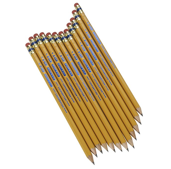 Write Dudes USA Gold Premium Cedar No. 2 Pre-Sharpened Pencils 12-Count (DDR56) only $1.69