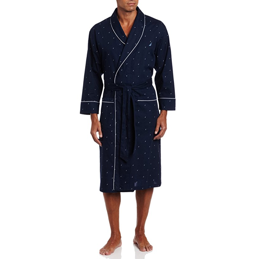 Nautica诺蒂卡Woven J-Class Robe男士睡袍, 现仅售$32.99,免运费！