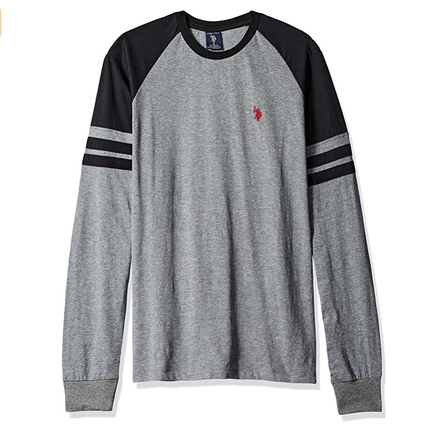U.S. Polo Assn. Men's Long Raglan Sleeve Color Block Knit Shirt only $13.97