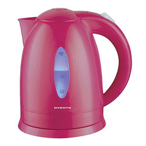 Ovente 1.7 Liter BPA Free Cordless Electric Kettle, Fuchsia (KP72F), Only $13.50