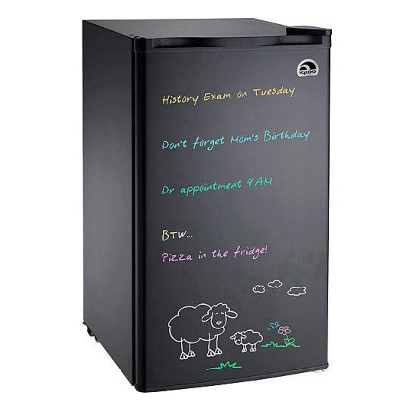 Igloo 3.2 cu ft 可擦除畫板小型冰箱, 原價$99, 現使用折扣碼WAREHOUSE30后$69.30,免運費！