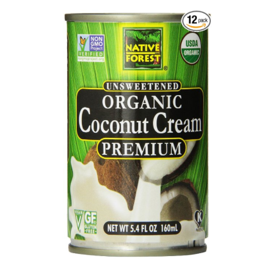 Native Forest Organic Premium Coconut Cream, Unsweetened, 5.4 Ounce (Pack of 12) only $8.49