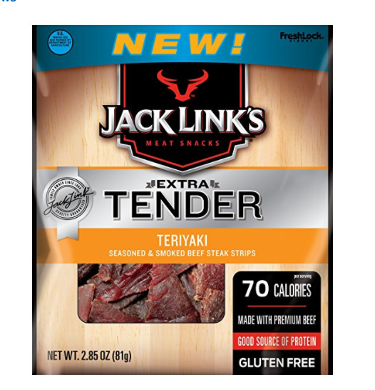 Jack Link's 超嫩 日式照燒味牛肉乾 2.85oz，現僅售點擊coupon后僅售$3.18, 免運費！