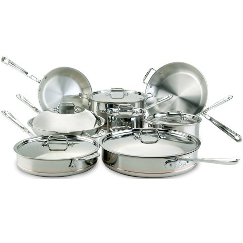 All-Clad 60090 Copper Core 5-Ply Bonded Dishwasher Safe Cookware Set, 14-Piece, Silver, Only $1,249.99, free shipping