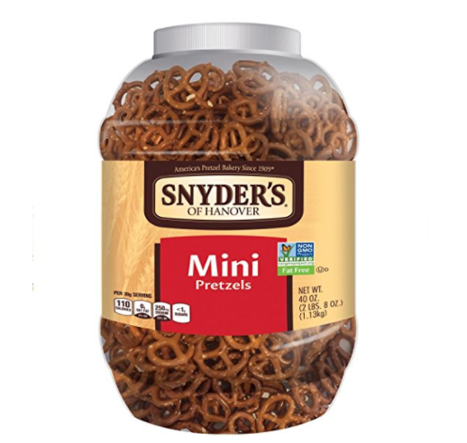 Snyder's of Hanover Mini Pretzels Canister, 40 Ounce, Only $5.58, You Save $2.20(28%)