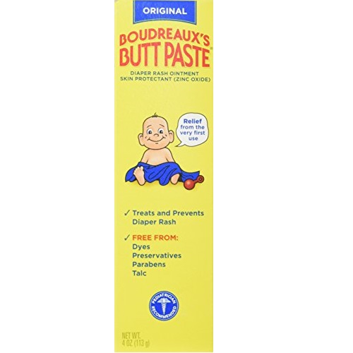 Boudreaux's Butt Paste Diaper Rash Ointment - Original - Contains 16% Zinc Oxide - Pediatrician Recommended - Paraben and Preservative-Free - 4 Ounce, Only $4.99