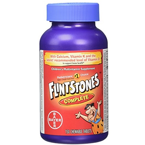 僅限今日！兒科醫生的最佳推薦！Flintstones兒童全譜維生素咀嚼軟糖，150粒/瓶，共2瓶，原價$29.36，現僅售$17.56，免運費