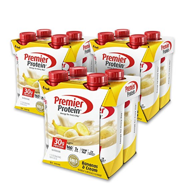 Premier Protein 30g 高蛋白奶昔 奶油香蕉口味 (12瓶)  特价仅售$15.83