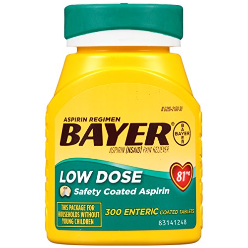史低价！Bayer 拜耳 低剂量Aspirin 阿司匹林，300粒，原价$17.80，现点击coupon后仅售$6.29，免运费！