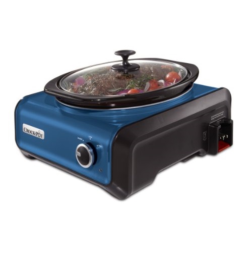 Crock-Pot SCCPMD3-BL Hook Up Oval Connectable Entertaining System, 3.5-Quart, Metallic Blue, Only $25.20, free shipping