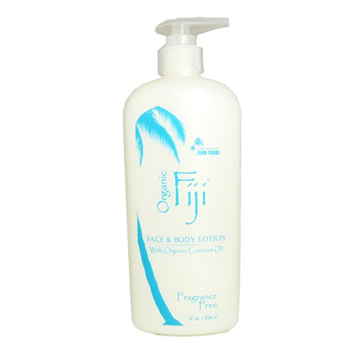 Organic Fiji Moisturizing Face and Body Organic Coconut Oil Lotion Fragrance Free 12 Ounce, Only $12.91