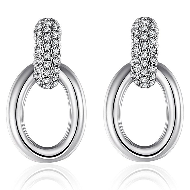 Lelekiss Swarovski Elements Crystal Earrings Studs for Women  $6.8