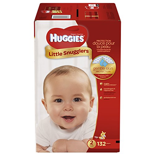 Huggies Little Snugglers 嬰兒尿布2號132片，現僅售$24.93，免運費