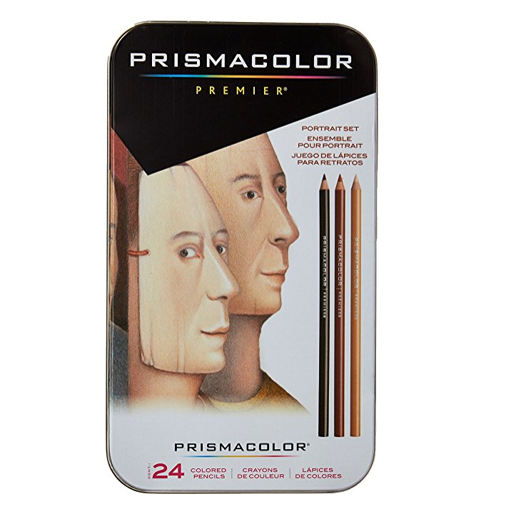 Prismacolor Premier彩色铅笔 肖像套装 软芯 24支装, 现仅售$17.05