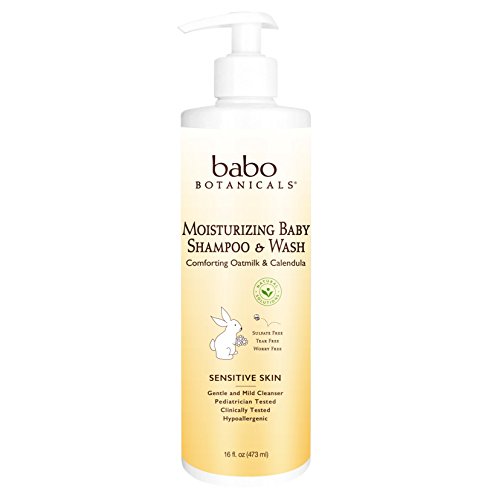 Babo Botanicals Moisturizing Baby 2-in-1 Shampoo & Wash, Oatmilk, Calendula, 16 Fl Oz , Only $11.89, free shipping after clipping coupon and using SS